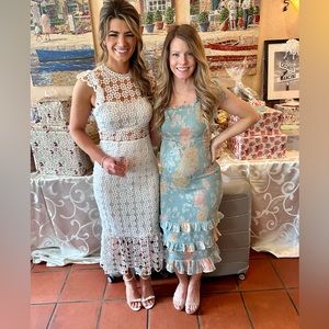 Abercrombie Floral Tie Strap Midi Dress